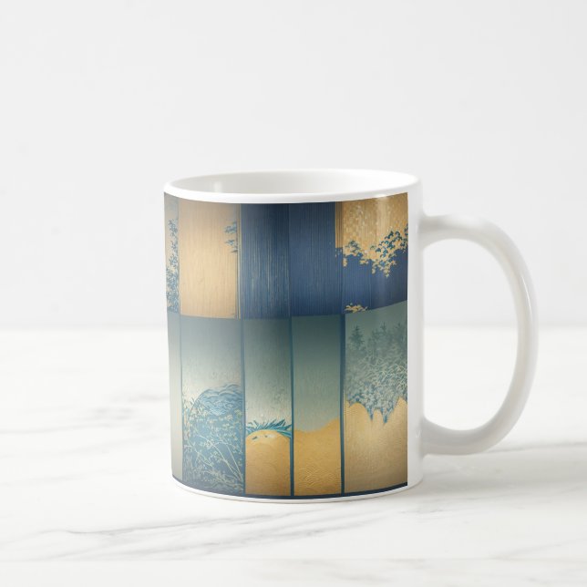Caneca De Café Fusuma Landscape - Japanese Screen Art Mug (Direita)