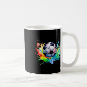Caneca De Café Fútbol Aquarela Bola de Futebol Artístico Salpico 