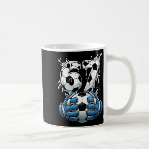 Caneca De Café Fútbol Gotejamento Número 67 Meninos Goleiro de Fu