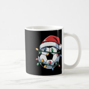 Caneca De Café Fútbol Navidad Chapéu de Papai Noel Futebol Ll Esp