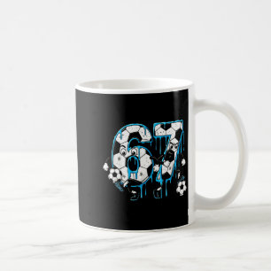 Caneca De Café Futebol 67 Seis Sete 6 7 Engraçado 6-7 Meme Goteja