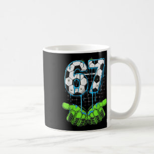 Caneca De Café Futebol 67 Seis Sete Meme Divertido Gen Alpha Gota
