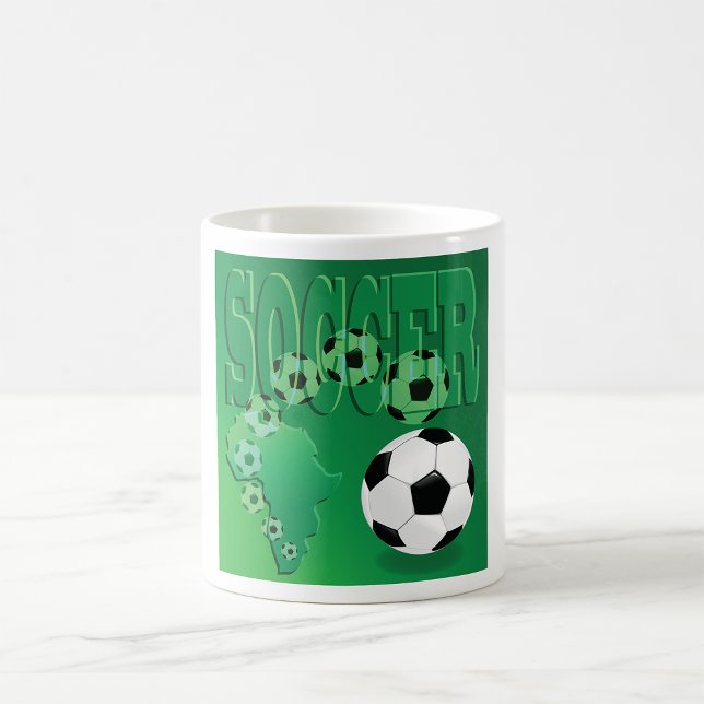 Caneca De Café Futebol África Verde Ousado Futebol (Criador carregado)