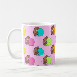 Caneca De Café Futebol Americano - Capacetes Coloridos
