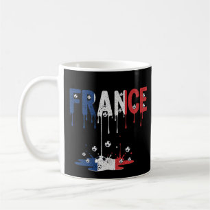 Caneca De Café Futebol Americano com a Bandeira da França Gotejan