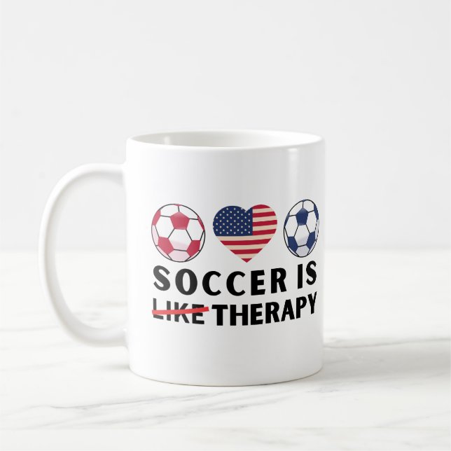 Caneca De Café Futebol Americano de Bandeira é como terapia (Esquerda)