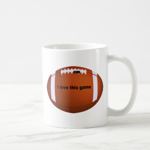 Caneca De Café Futebol Americano: Eu Amo Este Jogo
