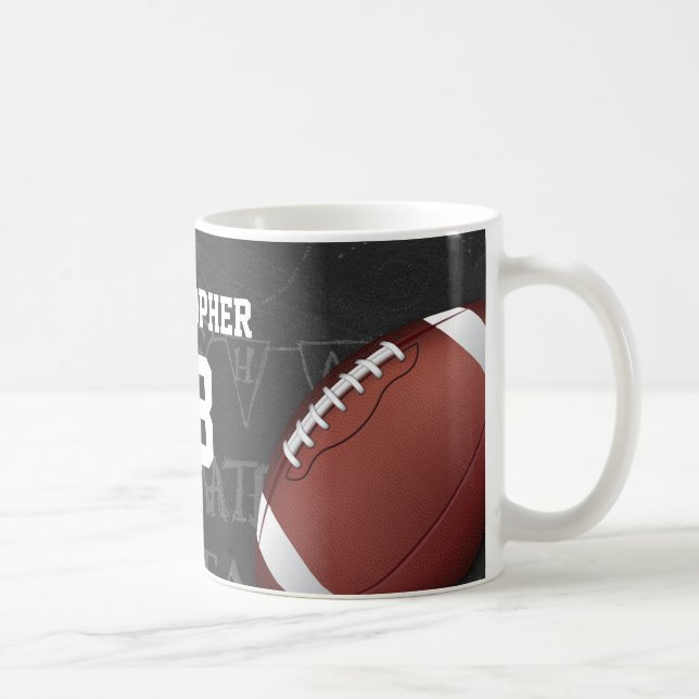 Caneca De Café Futebol americano personalizado do quadro (Direita)