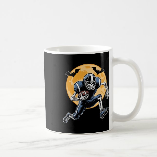 Caneca De Café Futebol americano Skeleton Halloween (Direita)