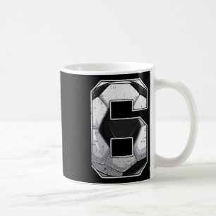 Caneca De Café Futebol Aniversário de Sexto 6 anos Menino Seis 6