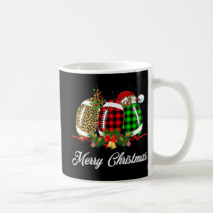 Caneca De Café Futebol Ball Natal Leopardo Papais noeis Vermelhas