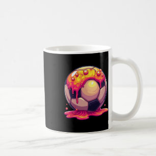 Caneca De Café Futebol Byll Vermelho Creme Gotejamento Juventude