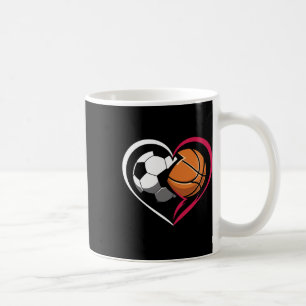 Caneca De Café Futebol Bysketbyll Byll Coração Amante do Esporte 