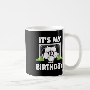 Caneca De Café Futebol de 10 Anos de Idade Aniversário de 10 anos
