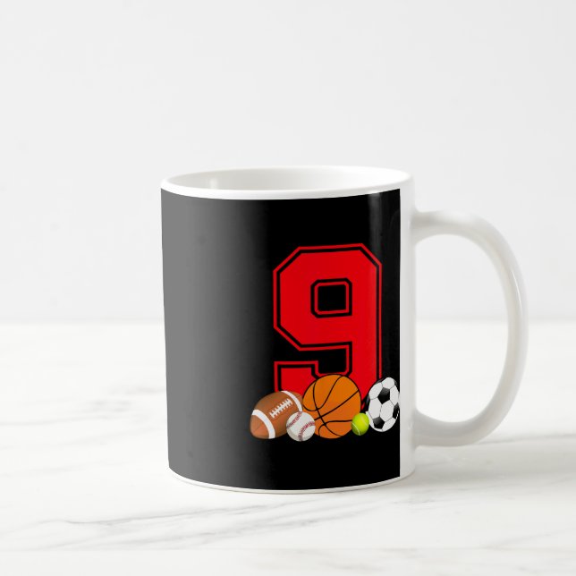 Caneca De Café Futebol de baseball de 9 anos (Direita)