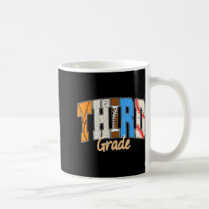 Caneca De Café Futebol De Basquete De Volta À Terceira Escola