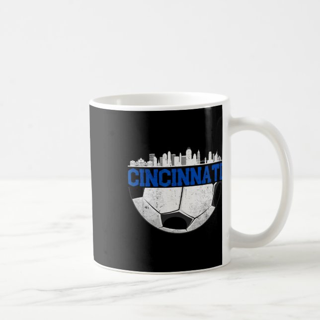 Caneca De Café Futebol de Cincinnati Angustiado Cincy nati  (Direita)