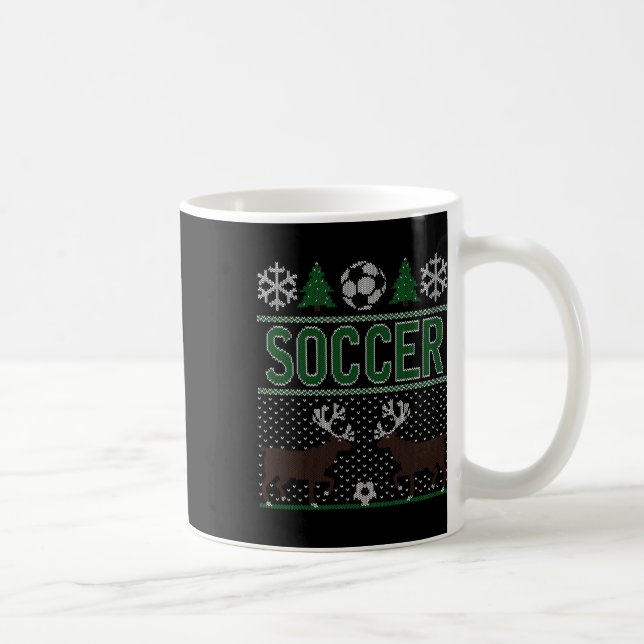 Caneca De Café Futebol de Suéter de Natal Feio (Direita)