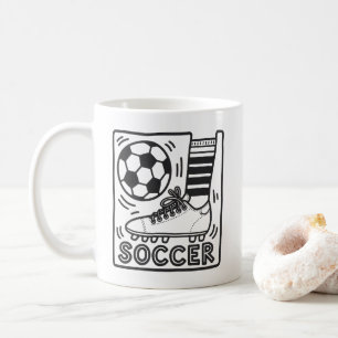 Caneca De Café Futebol de Tendência Moderna