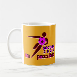 Caneca De Café Futebol Dinâmico 2026 Design Silhueta