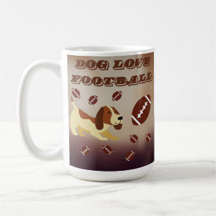 Caneca De Café Futebol divertido Cachorro marrom esportes de cach