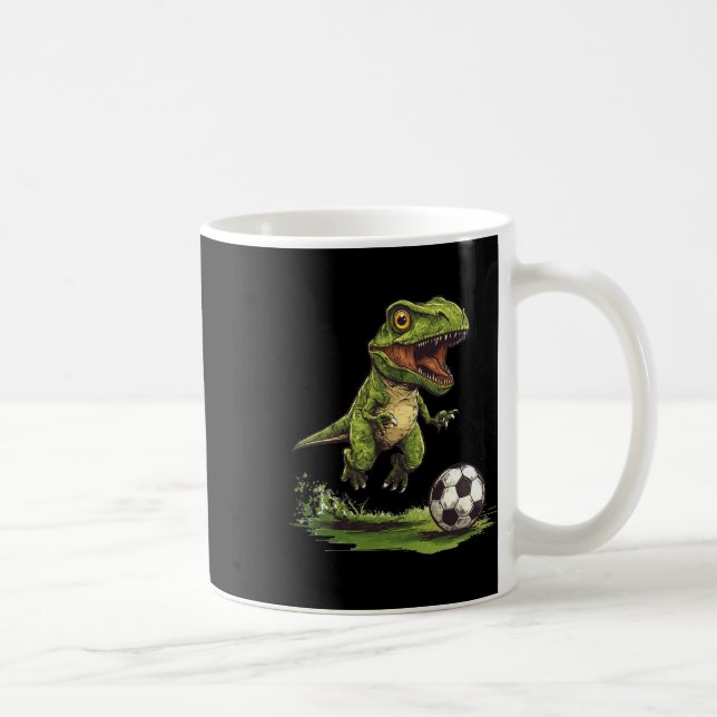 Caneca De Café Futebol Divertido Com Traje De Dinossauro Juric (Direita)