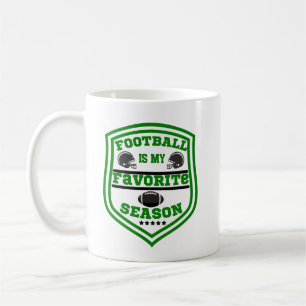 Caneca De Café Futebol é o meu logotipo favorito de época preto v