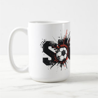 Caneca De Café Futebol É Vida – Design de Tipografia de Futebol M