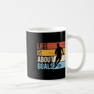 Caneca De Café Futebol Engraçado A Vida é Sobre Metas Garotos 