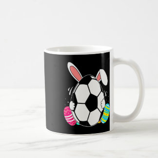 Caneca De Café Futebol engraçado com orelhas de coelho dia de Pás