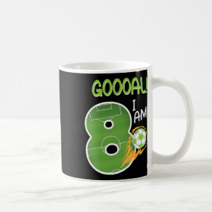 Caneca De Café Futebol Eu Sou um Menino de 8 Anos de Idade Aniver