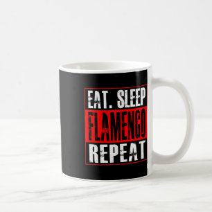 Caneca De Café Futebol Flamengo - Camisa Eat Sleep Flamengo Repea