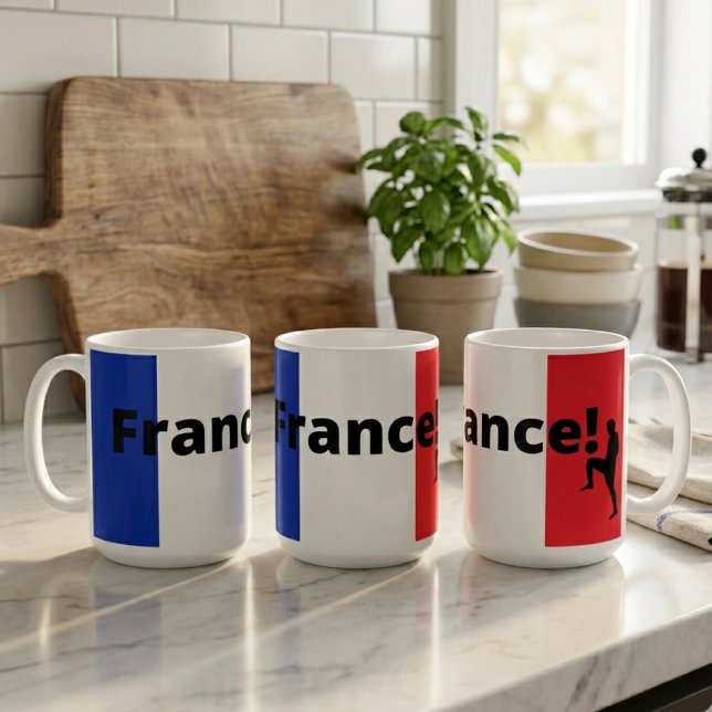 Caneca De Café Futebol francês (Criador carregado)