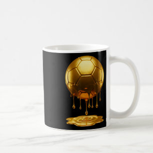 Caneca De Café Futebol Gotejamento Gota Dourada Esporte Jogador T