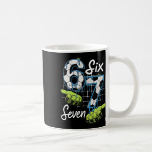 Caneca De Café Futebol Legal 67 Mãos Gotejantes Seis Sete Meme Ge