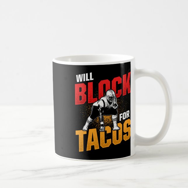 Caneca De Café Futebol Lineman Para Tacos Defensivos (Direita)