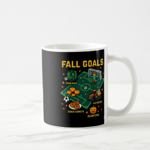 Caneca De Café Futebol Objetivos de Outono Diversão Crianças Outo