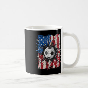 Caneca De Café Futebol Patriótico 4 De Julho Homens EUA Bandeira