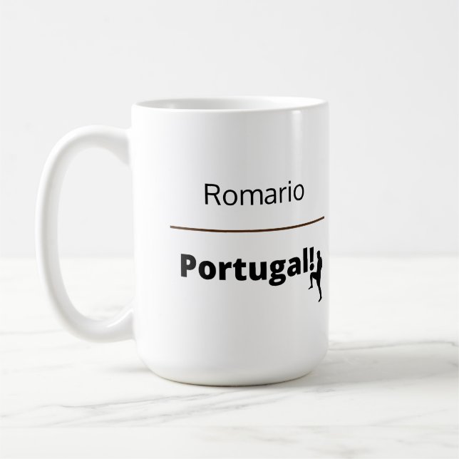 Caneca De Café Futebol Portugal, personalizável (Esquerda)