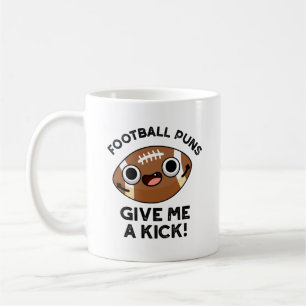 Caneca De Café Futebol Puns Me Dá Um Jogo Engraçado