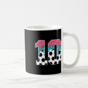 Caneca De Café Futebol Sorvete de 10 Anos de Idade Gotejamento Ju