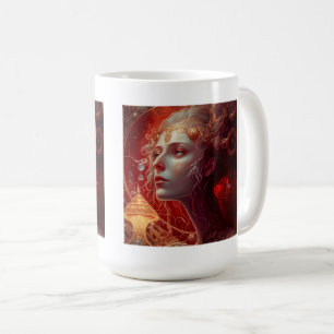 Caneca De Café Futura Arte Nouveau Mulher Clássica Mug, 15 oz