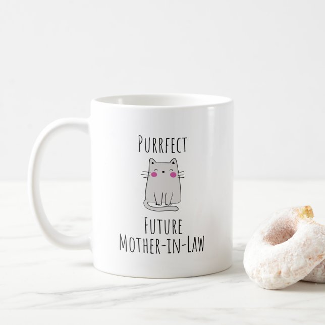 Caneca De Café Futura Mãe em Direito Nova Mãe em Direito (Com Donut)
