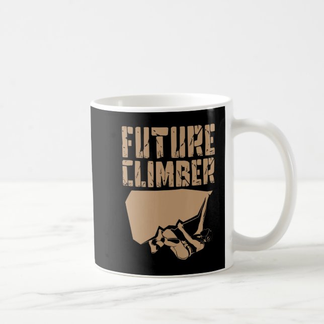Caneca De Café Future Climber  Rock Climber Mountaineer Climbing  (Direita)