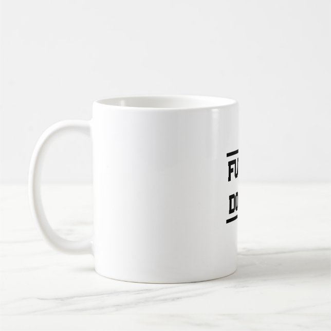 Caneca De Café Future Medical Title Minimal Text Design (Esquerda)