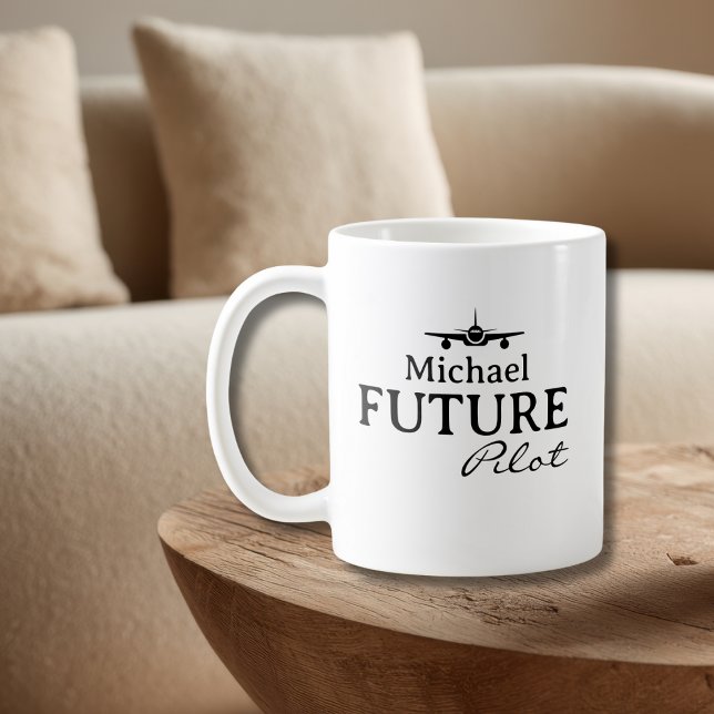 Caneca De Café Future Pilot Student Pilot Aviator Simple Custom  (Criador carregado)