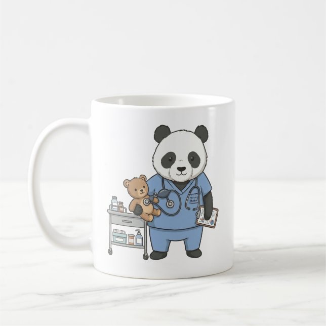 Caneca De Café Future RN Panda: Adorable Medical Student  (Esquerda)