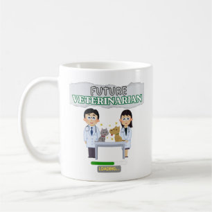 Caneca De Café Future Veterinarian Loading – Vet Student Design