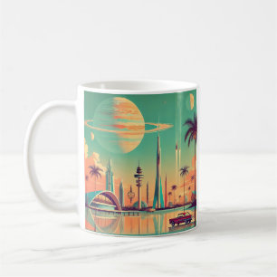 Caneca De Café Futurista Atômico Nova Flórida