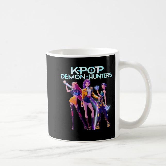 Caneca De Café Futuristic K-Pop Style Cyberpunk Girl Group    (Direita)